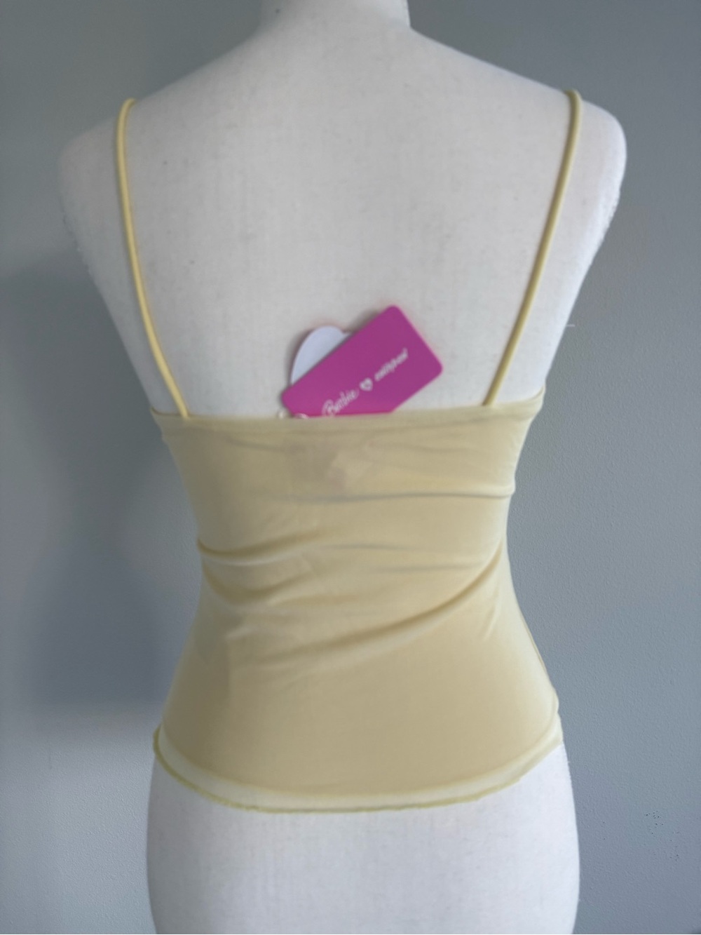 Edikted Barbie Bead & Sequin Mesh top, light yellow, xs - Picture 6 of 8